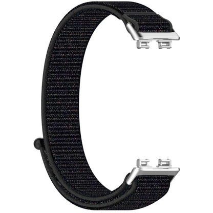 For Huawei Band 10 / 9 / 8 Nylon Loop Hook and Loop Fastener Watch Band(Official Black) by buy2fix