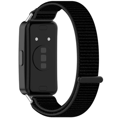 For Huawei Band 10 / 9 / 8 Nylon Loop Hook and Loop Fastener Watch Band(Black) by buy2fix