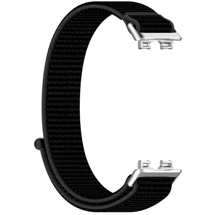 For Huawei Band 10 / 9 / 8 Nylon Loop Hook and Loop Fastener Watch Band(Black) by buy2fix