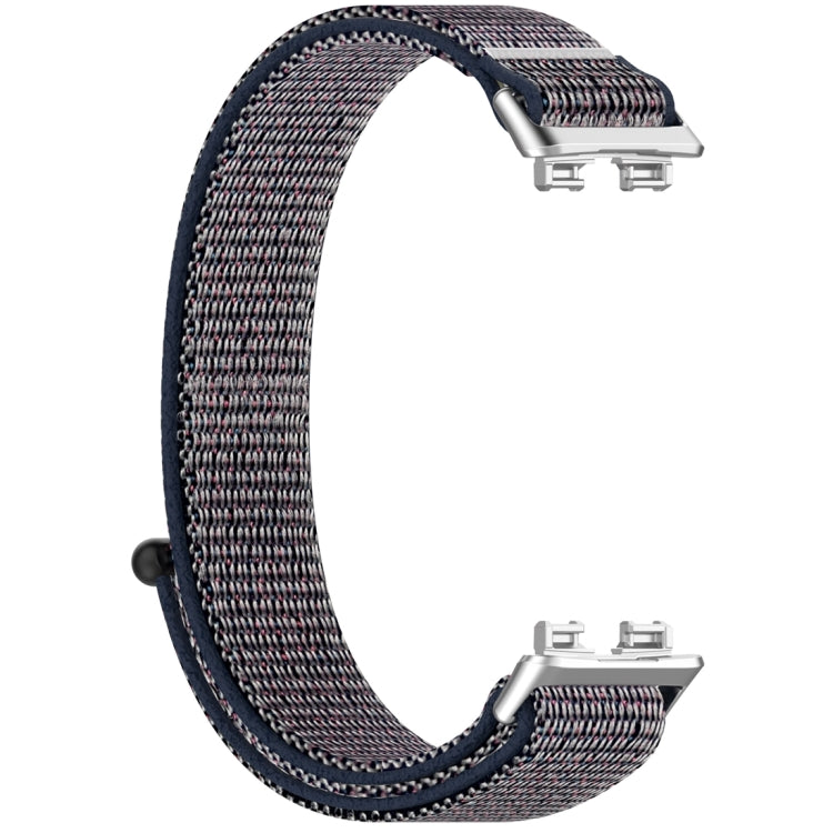For Huawei Band 10 / 9 / 8 Nylon Loop Hook and Loop Fastener Watch Band(Midnight Blue) by buy2fix