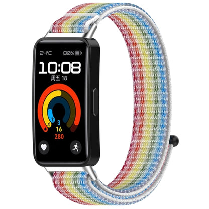 For Huawei Band 10 / 9 / 8 Nylon Loop Hook and Loop Fastener Watch Band(Colorful) by buy2fix