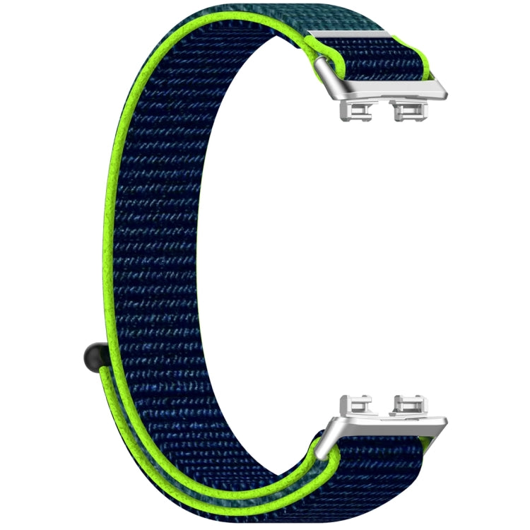 For Huawei Band 10 / 9 / 8 Nylon Loop Hook and Loop Fastener Watch Band(Lime Green) by buy2fix