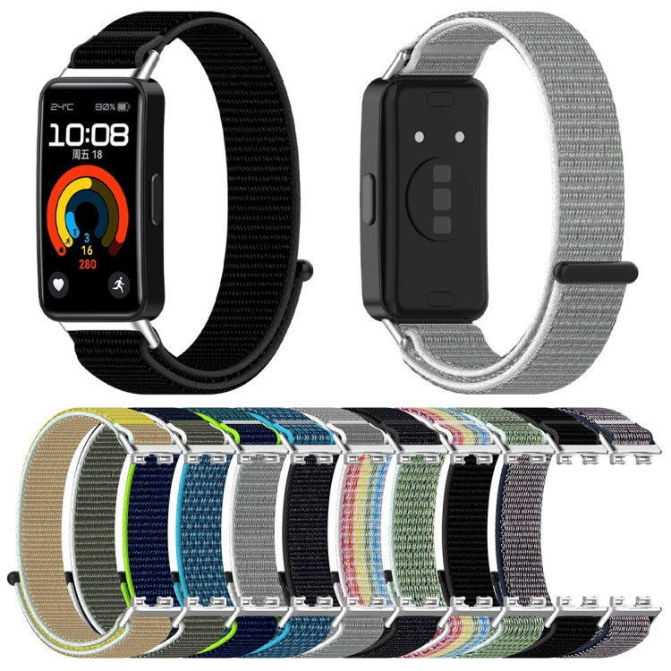 For Huawei Band 10 / 9 / 8 Nylon Loop Hook and Loop Fastener Watch Band(Colorful) by buy2fix