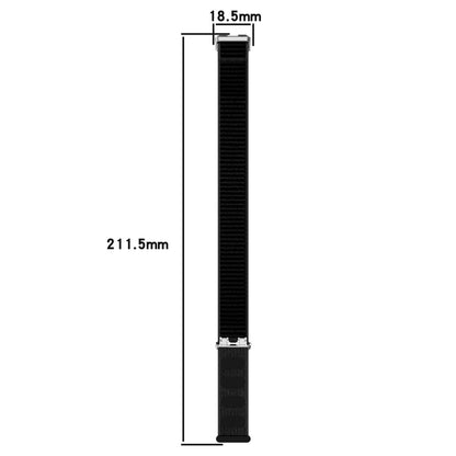 For Huawei Band 10 / 9 / 8 Nylon Loop Hook and Loop Fastener Watch Band(Black) by buy2fix