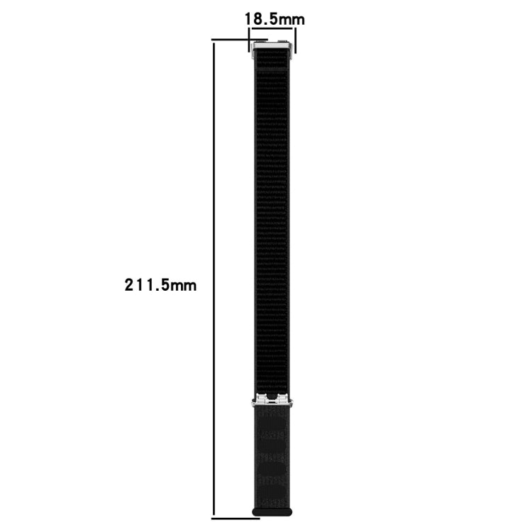 For Huawei Band 10 / 9 / 8 Nylon Loop Hook and Loop Fastener Watch Band(Official Black) by buy2fix