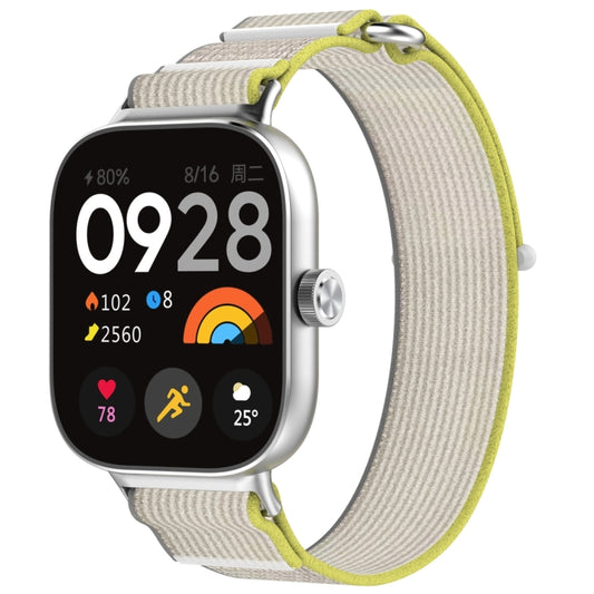 For Xiaomi Smart Band 9 Pro / 8 Pro Loop Nylon Watch Band(Grey Yellow) - Watch Bands by buy2fix | Online Shopping UK | buy2fix