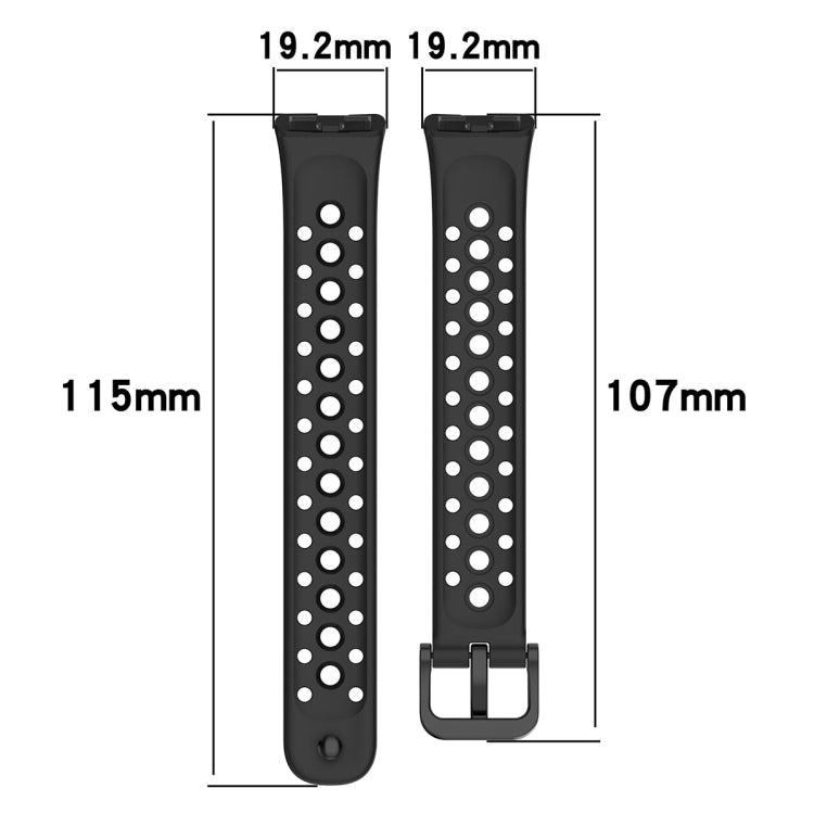 For Huawei Band 10 / 9 / 8 Round Hole Nail Button Silicone Watch Band(Yellow) by buy2fix