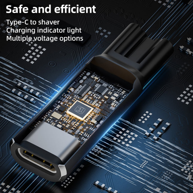 Shaver / Clipper Charging Adapter for Philips, Interface:Type-C to 5V Single Slot(Black) by buy2fix