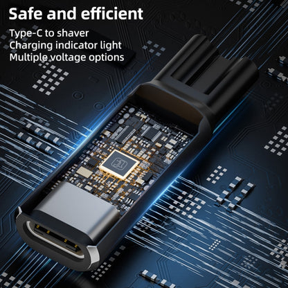 Shaver / Clipper Charging Adapter for Philips, Interface:Type-C to 5V Single Slot(Black) by buy2fix