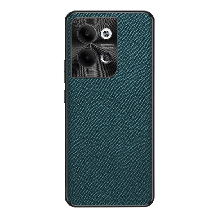 For OPPO Reno9 Pro Cross Texture PU Leather Phone Case(Dark Green) by buy2fix