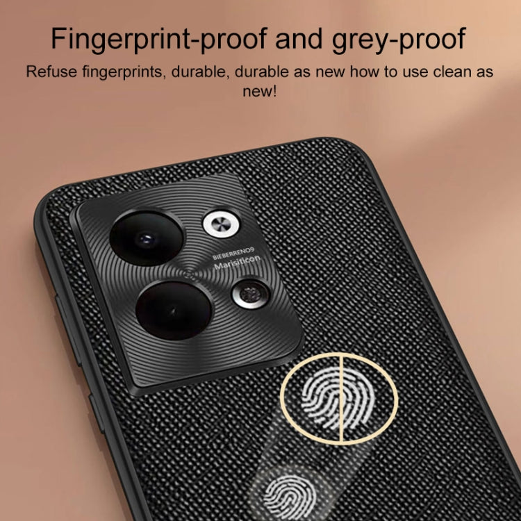 For OPPO Reno9 Pro Cross Texture PU Leather Phone Case(Dark Green) by buy2fix