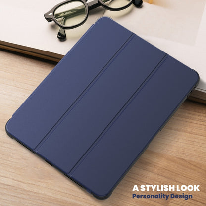 For iPad Pro 11 2022 / Air 10.9 2022 Carbon Fiber Leather Smart Tablet Case(Navy Blue) - iPad Pro 11 (2022/2021) Cases by buy2fix | Online Shopping UK | buy2fix