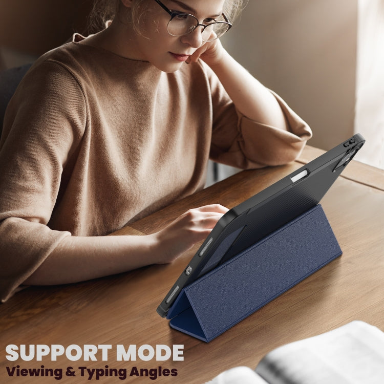 For iPad Pro 11 2022 / Air 10.9 2022 Carbon Fiber Leather Smart Tablet Case(Navy Blue) - iPad Pro 11 (2022/2021) Cases by buy2fix | Online Shopping UK | buy2fix