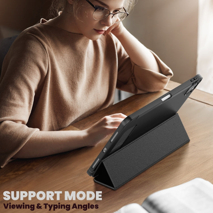 For iPad Pro 11 2022 / Air 10.9 2022 Carbon Fiber Leather Smart Tablet Case(Black) - iPad Pro 11 (2022/2021) Cases by buy2fix | Online Shopping UK | buy2fix