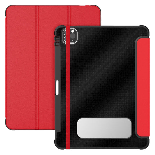 For iPad Pro 11 2022 / Air 10.9 2022 Carbon Fiber Leather Smart Tablet Case(Red) - iPad Pro 11 (2022/2021) Cases by buy2fix | Online Shopping UK | buy2fix