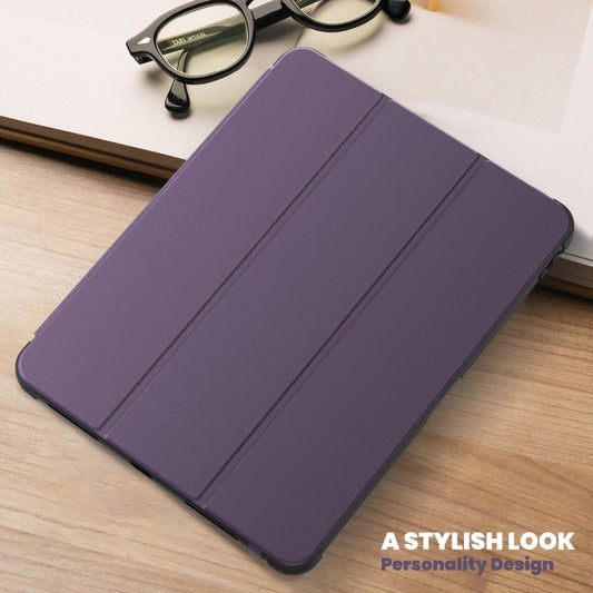 For iPad Pro 11 2022 / Air 10.9 2022 Carbon Fiber Leather Smart Tablet Case(Purple) - iPad Pro 11 (2022/2021) Cases by buy2fix | Online Shopping UK | buy2fix