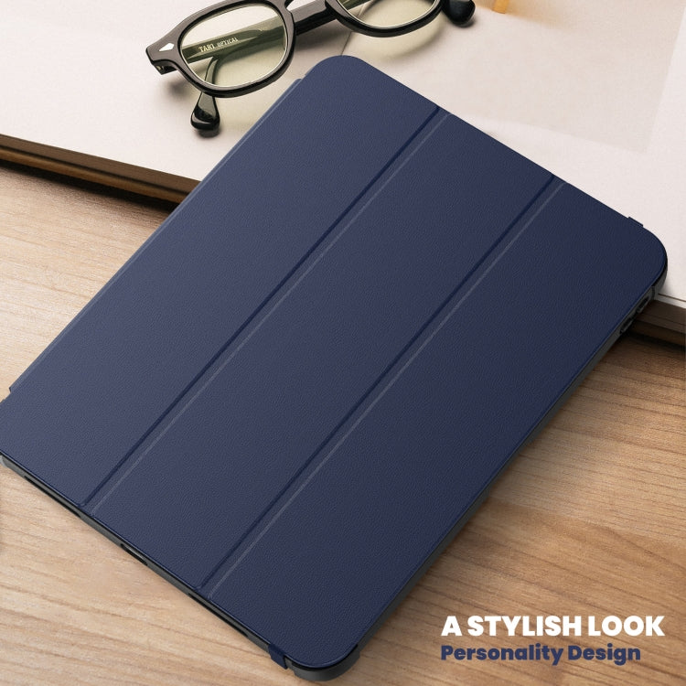 For iPad 2025 / 2022 Carbon Fiber Leather Smart Tablet Case(Navy Blue) - iPad 2025 / 2022 Cases by buy2fix | Online Shopping UK | buy2fix