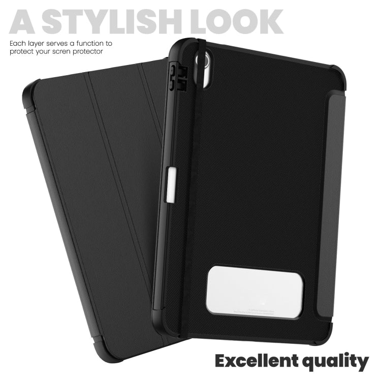 For iPad 2025 / 2022 Carbon Fiber Leather Smart Tablet Case(Black) - iPad 2025 / 2022 Cases by buy2fix | Online Shopping UK | buy2fix