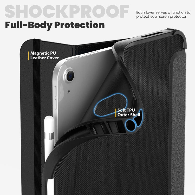 For iPad 2025 / 2022 Carbon Fiber Leather Smart Tablet Case(Black) - iPad 2025 / 2022 Cases by buy2fix | Online Shopping UK | buy2fix