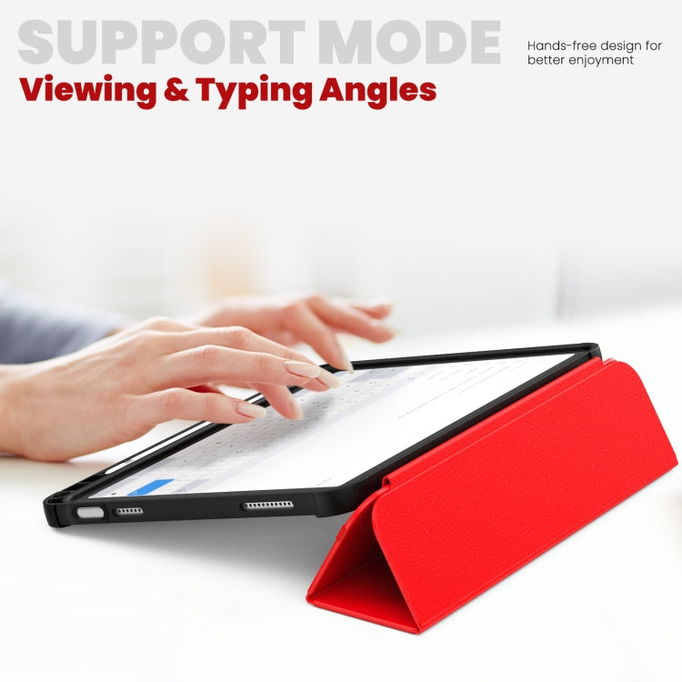 For iPad 2025 / 2022 Carbon Fiber Leather Smart Tablet Case(Red) - iPad 2025 / 2022 Cases by buy2fix | Online Shopping UK | buy2fix