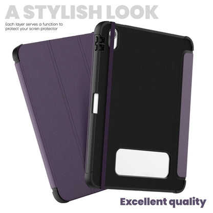 For iPad 2025 / 2022 Carbon Fiber Leather Smart Tablet Case(Purple) - iPad 2025 / 2022 Cases by buy2fix | Online Shopping UK | buy2fix