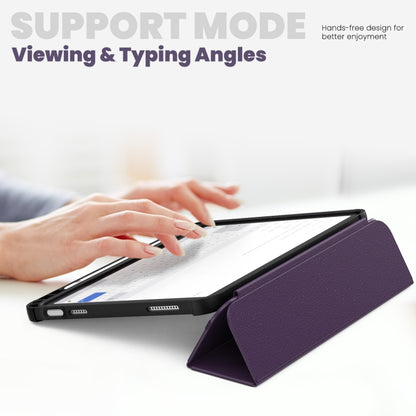 For iPad 2025 / 2022 Carbon Fiber Leather Smart Tablet Case(Purple) - iPad 2025 / 2022 Cases by buy2fix | Online Shopping UK | buy2fix