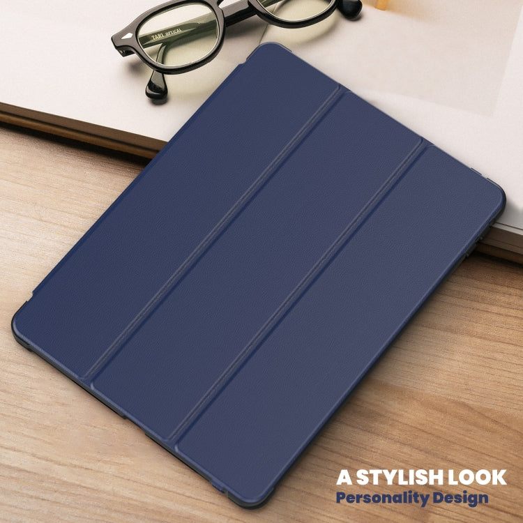 For iPad 10.2 2021 / Air 10.5 Carbon Fiber Leather Smart Tablet Case(Navy Blue) - iPad 10.2 Cases by buy2fix | Online Shopping UK | buy2fix