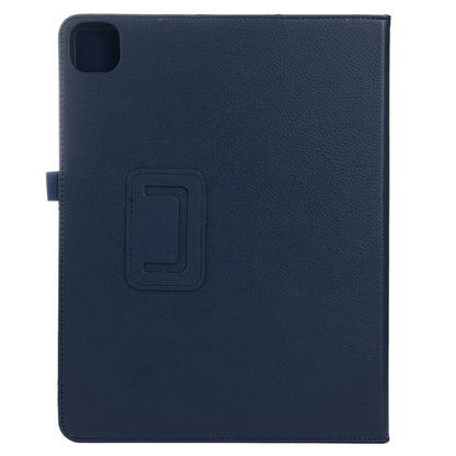 For iPad Air 11 2025 / 2024 Litchi Texture Solid Color Leather Tablet Case(Dark Blue) - iPad Air 11 2025 / 2024 Cases by buy2fix | Online Shopping UK | buy2fix