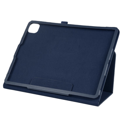 For iPad Air 11 2025 / 2024 Litchi Texture Solid Color Leather Tablet Case(Dark Blue) - iPad Air 11 2025 / 2024 Cases by buy2fix | Online Shopping UK | buy2fix