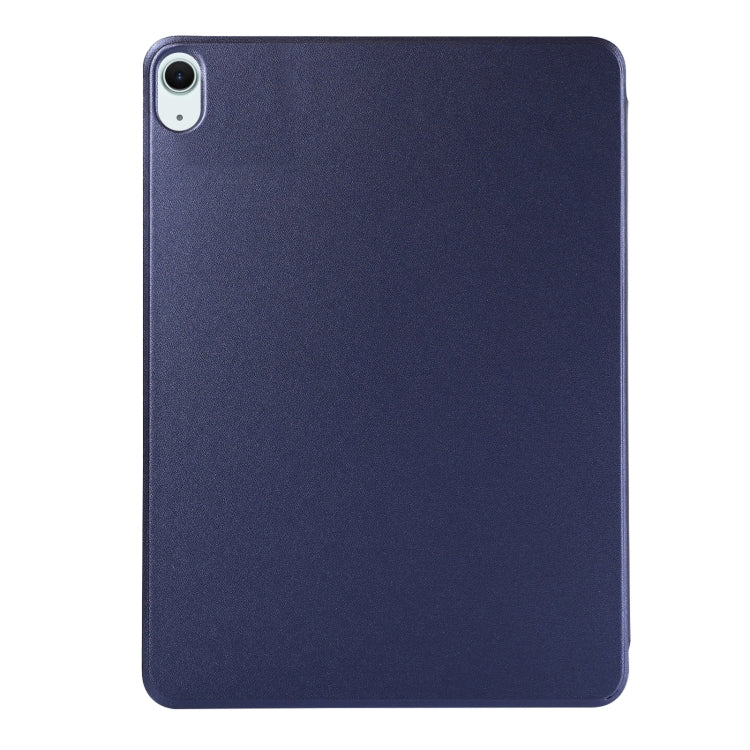 For iPad Air 11 2025 / 2024 Double-sided Clip Non-buckle Magnetic PU Smart Tablet Case(Dark Blue) - iPad Air 11 2025 / 2024 Cases by buy2fix | Online Shopping UK | buy2fix