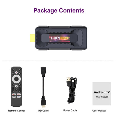 HK1 RBOX D8 RK3528 Android 13.0 Quad Core 8K HD Wifi6 Bluetooth TV Stick, RAM:4GB+32GB(US Plug) by buy2fix
