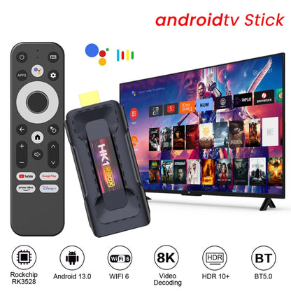 HK1 RBOX D8 RK3528 Android 13.0 Quad Core 8K HD Wifi6 Bluetooth TV Stick, RAM:4GB+32GB(US Plug) by buy2fix