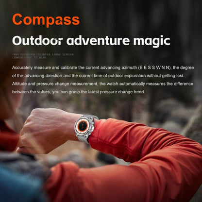 DK68 1.53 inch IP67 BT 5.0 Fitness Sport Smart Watch, Support LED Flashlight / Bluetooth Call / Sleep / Blood Oxygen / Heart Rate / Blood Pressure Health Monitor(Silver) by buy2fix