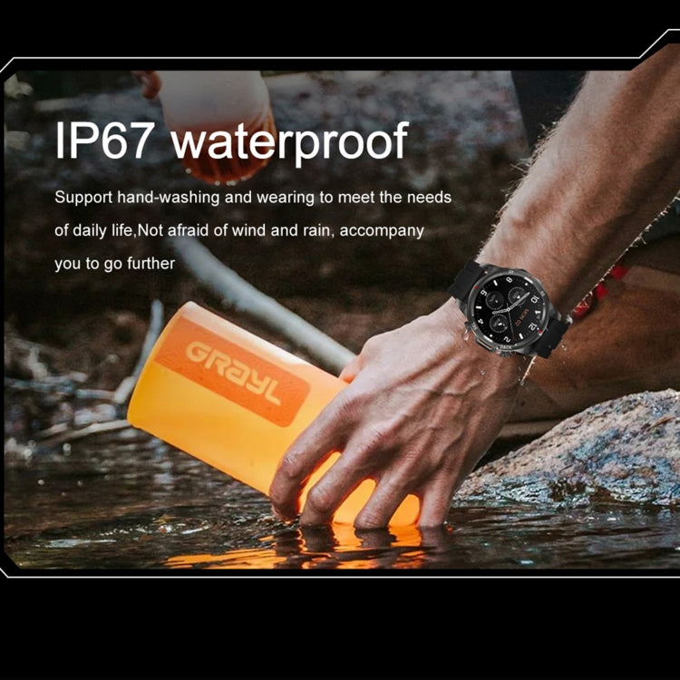 DK68 1.53 inch IP67 BT 5.0 Fitness Sport Smart Watch, Support LED Flashlight / Bluetooth Call / Sleep / Blood Oxygen / Heart Rate / Blood Pressure Health Monitor(Brown) by buy2fix