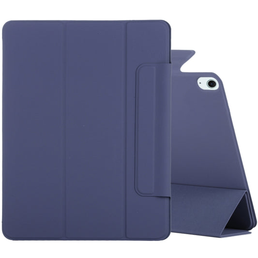 For iPad Air 11 2025 / 2024 Double-sided Clip Fixed Buckle Magnetic PU Leather Smart Tablet Case(Dark Blue) - iPad Air 11 2025 / 2024 Cases by buy2fix | Online Shopping UK | buy2fix