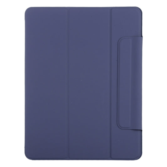 For iPad Air 11 2025 / 2024 Double-sided Clip Fixed Buckle Magnetic PU Leather Smart Tablet Case(Dark Blue) - iPad Air 11 2025 / 2024 Cases by buy2fix | Online Shopping UK | buy2fix