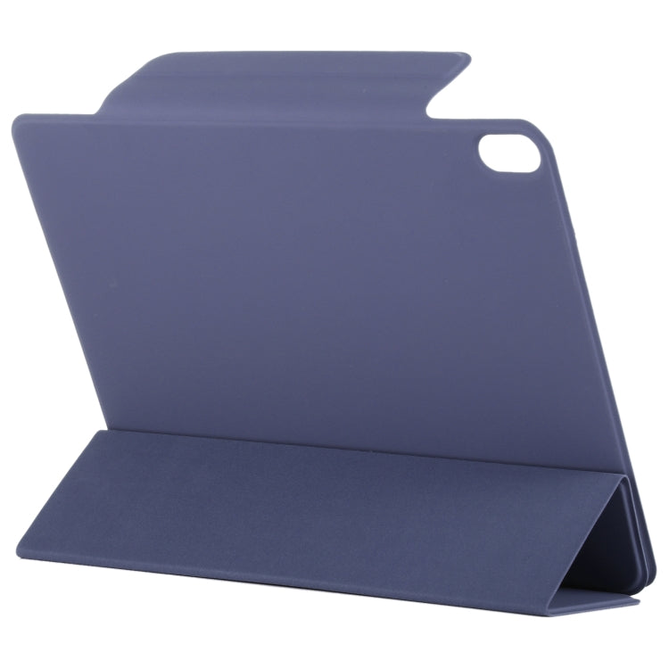 For iPad Air 11 2025 / 2024 Double-sided Clip Fixed Buckle Magnetic PU Leather Smart Tablet Case(Dark Blue) - iPad Air 11 2025 / 2024 Cases by buy2fix | Online Shopping UK | buy2fix