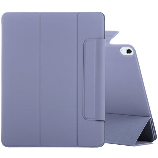 For iPad Air 11 2025 / 2024 Double-sided Clip Fixed Buckle Magnetic PU Leather Smart Tablet Case(Purple) - iPad Air 11 2025 / 2024 Cases by buy2fix | Online Shopping UK | buy2fix