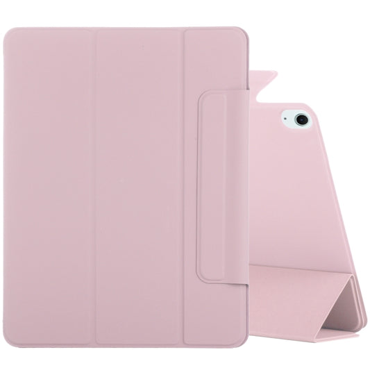For iPad Air 11 2025 / 2024 Double-sided Clip Fixed Buckle Magnetic PU Leather Smart Tablet Case(Rose Gold) - iPad Air 11 2025 / 2024 Cases by buy2fix | Online Shopping UK | buy2fix