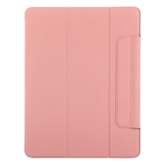 For iPad Air 11 2025 / 2024 Double-sided Clip Fixed Buckle Magnetic PU Leather Smart Tablet Case(Pink) - iPad Air 11 2025 / 2024 Cases by buy2fix | Online Shopping UK | buy2fix