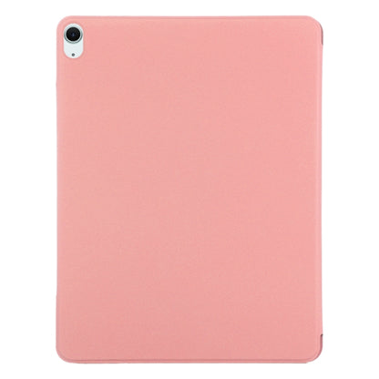For iPad Air 11 2025 / 2024 Double-sided Clip Fixed Buckle Magnetic PU Leather Smart Tablet Case(Pink) - iPad Air 11 2025 / 2024 Cases by buy2fix | Online Shopping UK | buy2fix