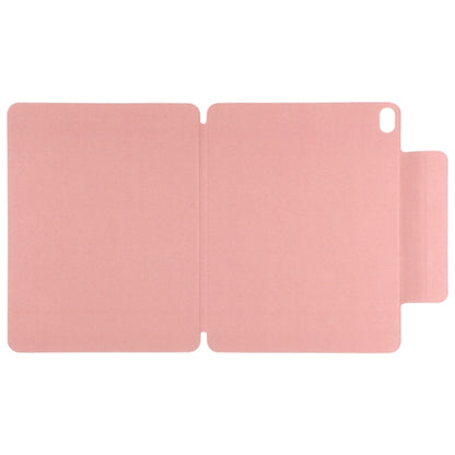 For iPad Air 11 2025 / 2024 Double-sided Clip Fixed Buckle Magnetic PU Leather Smart Tablet Case(Pink) - iPad Air 11 2025 / 2024 Cases by buy2fix | Online Shopping UK | buy2fix
