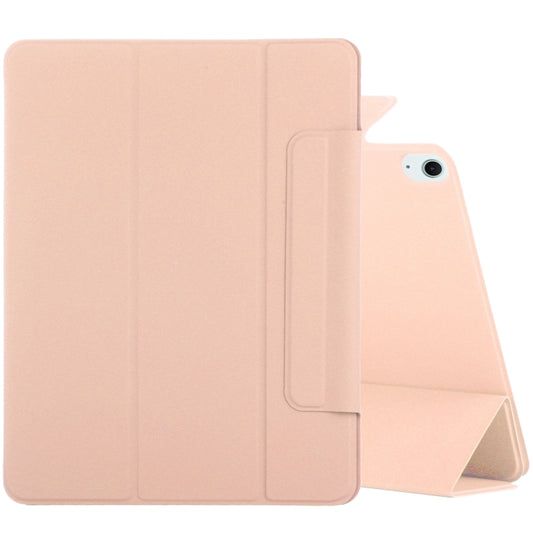 For iPad Air 11 2025 / 2024 Double-sided Clip Fixed Buckle Magnetic PU Leather Smart Tablet Case(Gold) - iPad Air 11 2025 / 2024 Cases by buy2fix | Online Shopping UK | buy2fix
