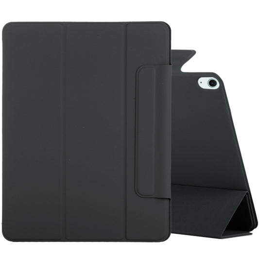 For iPad Air 13 2025 / 2024 Double-sided Clip Fixed Buckle Magnetic PU Leather Smart Tablet Case(Black) - iPad Air 13 2025 / 2024 Cases by buy2fix | Online Shopping UK | buy2fix