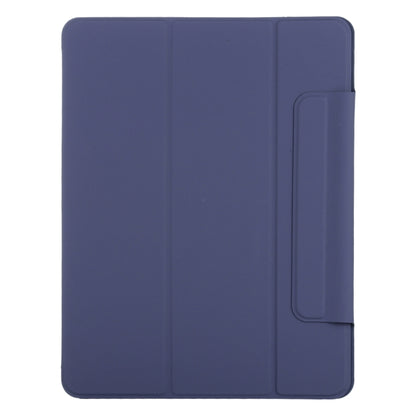 For iPad Air 13 2025 / 2024 Double-sided Clip Fixed Buckle Magnetic PU Leather Smart Tablet Case(Dark Blue) - iPad Air 13 2025 / 2024 Cases by buy2fix | Online Shopping UK | buy2fix