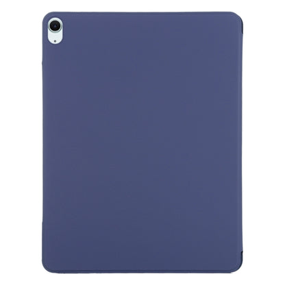 For iPad Air 13 2025 / 2024 Double-sided Clip Fixed Buckle Magnetic PU Leather Smart Tablet Case(Dark Blue) - iPad Air 13 2025 / 2024 Cases by buy2fix | Online Shopping UK | buy2fix