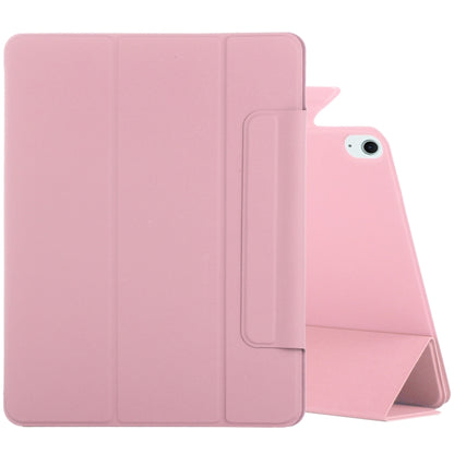 For iPad Air 13 2025 / 2024 Double-sided Clip Fixed Buckle Magnetic PU Leather Smart Tablet Case(Light Pink) - iPad Air 13 2025 / 2024 Cases by buy2fix | Online Shopping UK | buy2fix