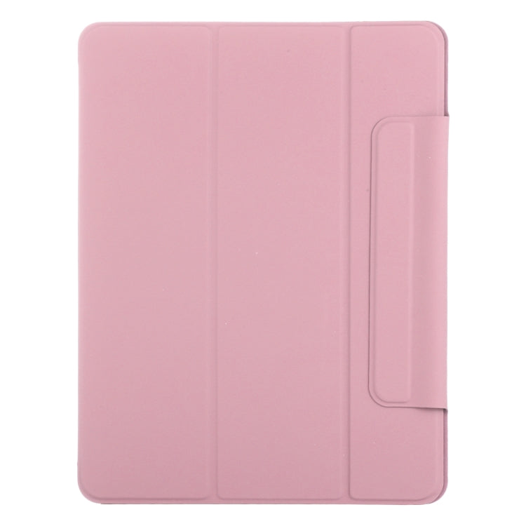For iPad Air 13 2025 / 2024 Double-sided Clip Fixed Buckle Magnetic PU Leather Smart Tablet Case(Light Pink) - iPad Air 13 2025 / 2024 Cases by buy2fix | Online Shopping UK | buy2fix