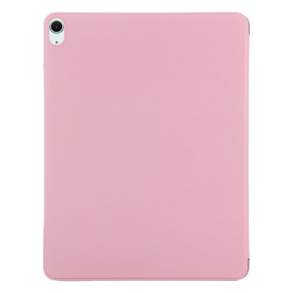 For iPad Air 13 2025 / 2024 Double-sided Clip Fixed Buckle Magnetic PU Leather Smart Tablet Case(Light Pink) - iPad Air 13 2025 / 2024 Cases by buy2fix | Online Shopping UK | buy2fix