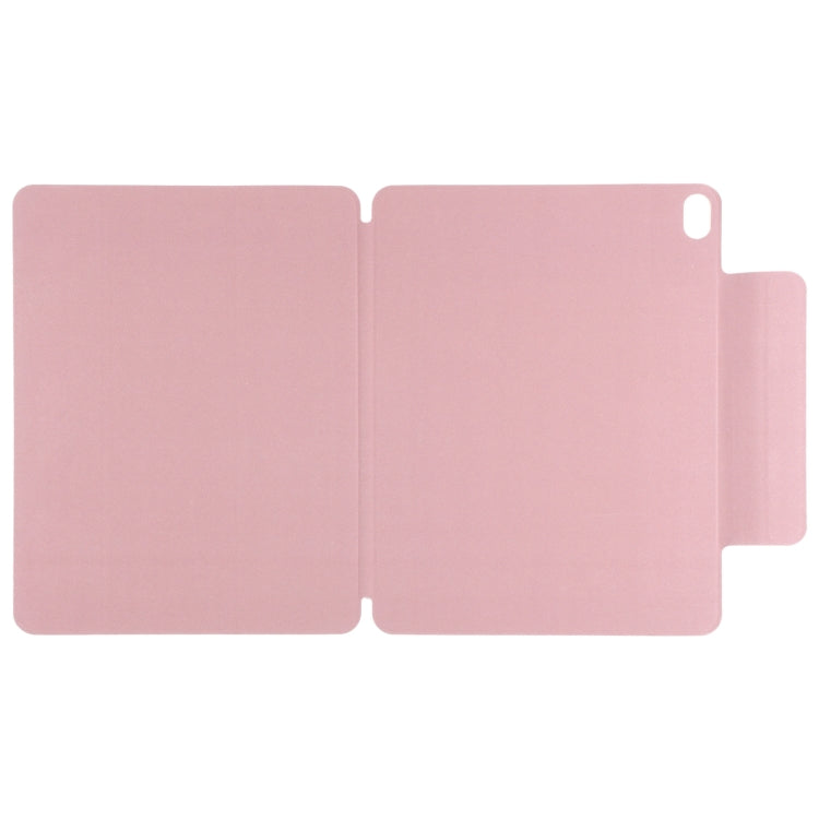 For iPad Air 13 2025 / 2024 Double-sided Clip Fixed Buckle Magnetic PU Leather Smart Tablet Case(Light Pink) - iPad Air 13 2025 / 2024 Cases by buy2fix | Online Shopping UK | buy2fix